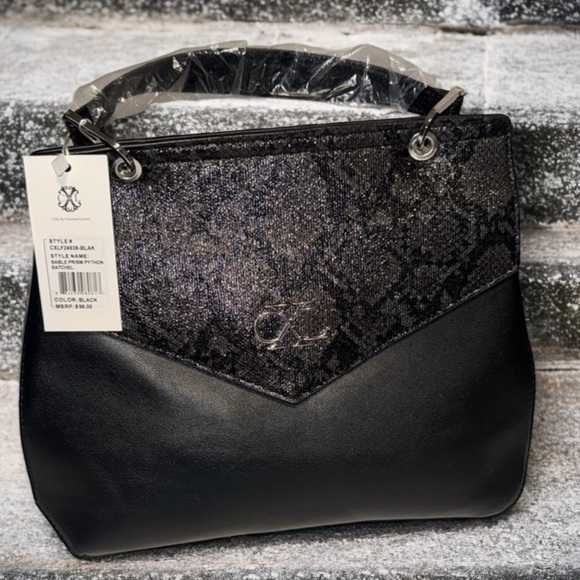 Christian Lacroix CXL Sable Prism Python Satchel/Crossbody Bag. (L440) - Picture 1 of 15